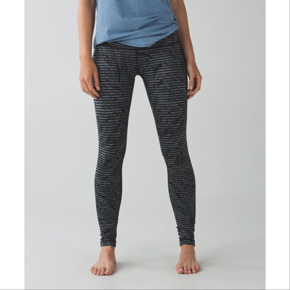 Lululemon Wunder Under Pant Full On Luon Stripe Play Slate Black 4